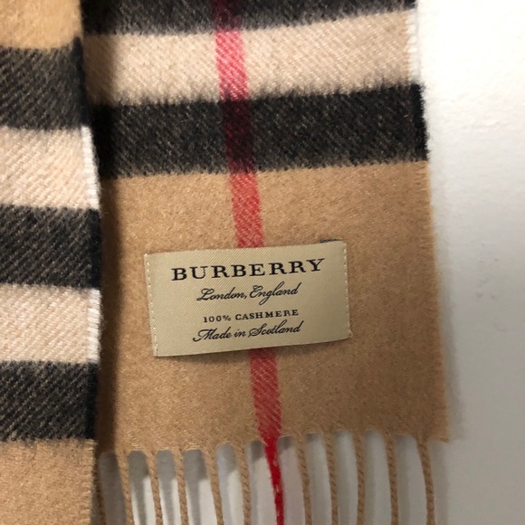 Burberry Accessories - Authentic Burberry Classic Check Cashmere Scarf